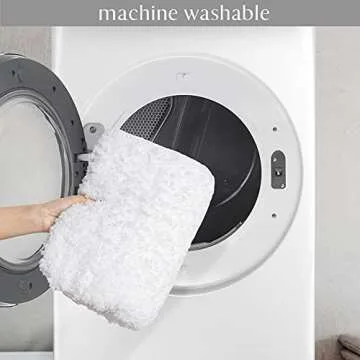 Ashler Bathroom Rugs Sets 2 Piece, White Bath Rugs 2 PC, Water Absorbing Bath Mats, Soft Rectangle Bathroom Carpet, Machine Washable - 24x36 & 24x72