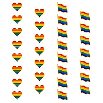 Vibrant 30-Piece Gay Pride Rainbow Enamel Lapel Pin Set for Celebrations