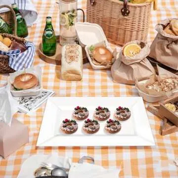 Dualshine 8 Pcs Elegant Plastic Serving Platters