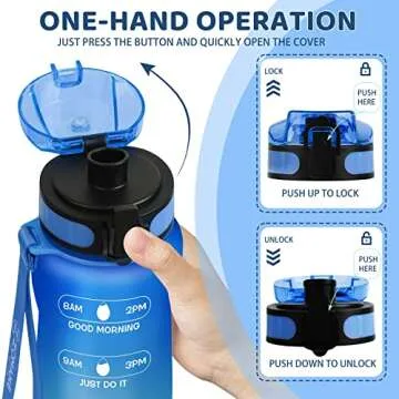 ZOMAKE Motivational Water Bottle 32oz for Fitness & Gym