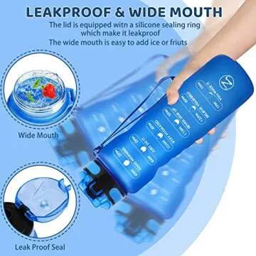 ZOMAKE Motivational Water Bottle 32oz for Fitness & Gym
