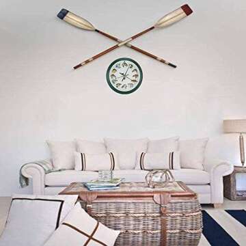 Mark Feldstein Splashing Gamefish Hourly Fishing Sounds Wall/Desk Clock, 8 Inch