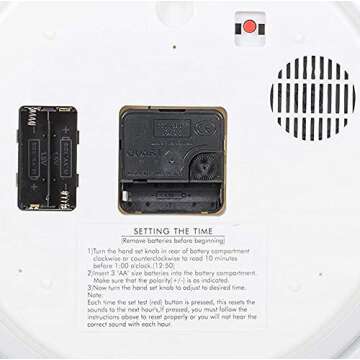 Mark Feldstein Splashing Gamefish Hourly Fishing Sounds Wall/Desk Clock, 8 Inch