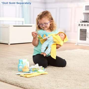 Melissa & Doug Mine to Love Changing & Bathtime Play Set for Dolls – Diapers, Pretend Shampoo,Wipe...