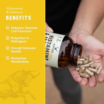 HEART & SOIL - Histamine & Immune Supplement - Immune Support Supplement - Enriched with Selenium, Vitamin A, Thymopoietin, Thymulin, DAO, Thymosin, LEAP-2 & Peptides - 180 Capsules