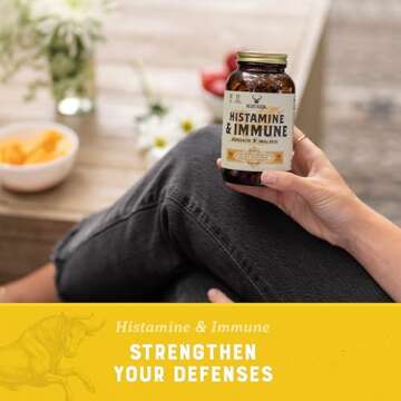 HEART & SOIL - Histamine & Immune Supplement - Immune Support Supplement - Enriched with Selenium, Vitamin A, Thymopoietin, Thymulin, DAO, Thymosin, LEAP-2 & Peptides - 180 Capsules