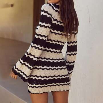 Sexybody Swimsuit Crochet Cover Up - Trendy Nautical Beach Dress