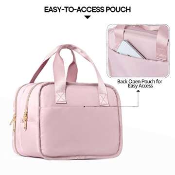 Fasrom Wearable Breast Pump Bag with Cooler Compatible with Momcozy, Medela and Elvie Pumps, Portable Pump Carrying Case for Working Moms, Pink (Bag Only, Patent Design)