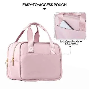 Fasrom Wearable Breast Pump Bag with Cooler Compatible with Momcozy, Medela and Elvie Pumps, Portable Pump Carrying Case for Working Moms, Pink (Bag Only, Patent Design)