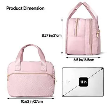 Fasrom Wearable Breast Pump Bag with Cooler Compatible with Momcozy, Medela and Elvie Pumps, Portable Pump Carrying Case for Working Moms, Pink (Bag Only, Patent Design)