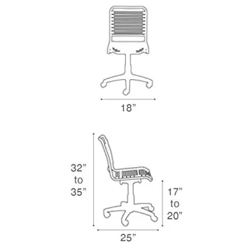 Euro Style Bungie Adjustable Office Chair - Colorful Comfort