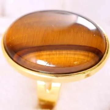 Finger Ring Jewelry for Women Men Natural Stone Bead Crystal Green Aventurine Rose Gold Ring Adjustable,Rose Veins Onyx,Resizable