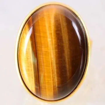 Finger Ring Jewelry for Women Men Natural Stone Bead Crystal Green Aventurine Rose Gold Ring Adjustable,Rose Veins Onyx,Resizable