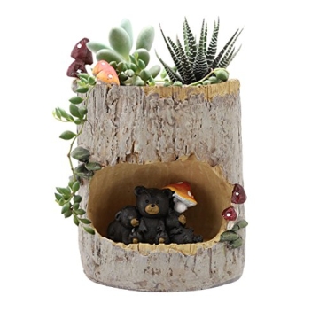 Segreto Creative Plants Pot Flower Pots with Drainage Holes Resin Planters Vase Home Decor for Succu...