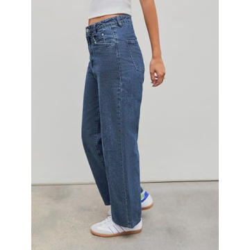 CIDER High Waist Wide Leg Jeans 100 Cotton Comfortable Fit