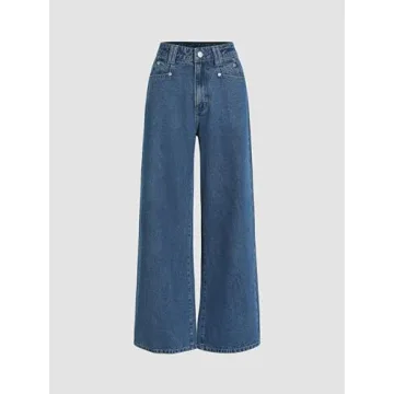 CIDER High Waist Wide Leg Jeans 100 Cotton Comfortable Fit