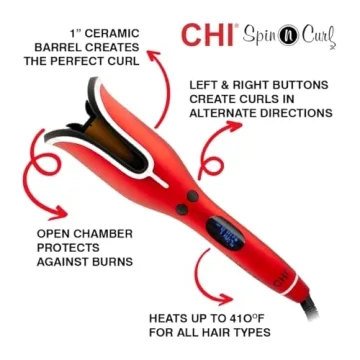 CHI Spin N Curl Digital Curling Iron for Effortless Waves