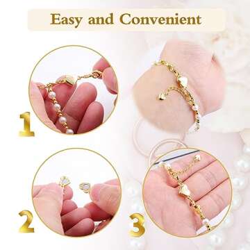 14K Gold Heart Magnetic Necklace Clasps and Closures 925 Sterling Silver Double Lobster Clasp Magnet...