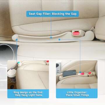 Givifive Car Seat Gap Filler - Organizer Set of 2 for All Cars