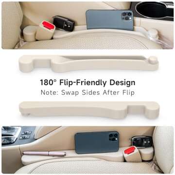 Givifive Car Seat Gap Filler - Organizer Set of 2 for All Cars
