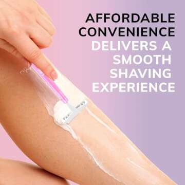 BIC Silky Touch Women's Disposable Razors, With 2 Blades, Pretty Pastel Razor Handles, 10 Count Pack...