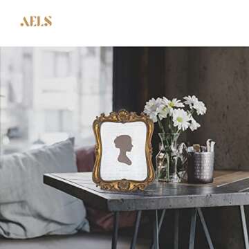 AELS 8x10 Inch Vintage Picture Frame, Elegant Antique Photo Frames with Glass Front, Photo Display, Tabletop Wall Hanging, Gift Ideas, Distressed Dark Bronze
