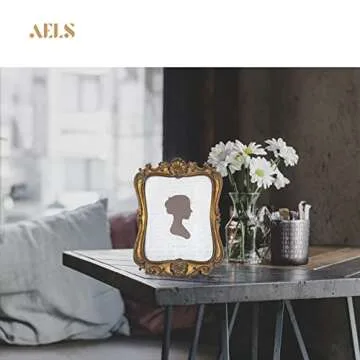 AELS 8x10 Inch Vintage Picture Frame, Elegant Antique Photo Frames with Glass Front, Photo Display, Tabletop Wall Hanging, Gift Ideas, Distressed Dark Bronze