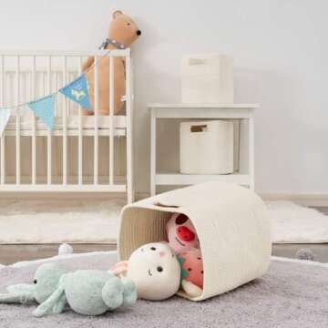 UBBCARE Cotton Rope Storage Baskets Set of 3 for Organizing