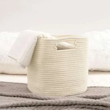 UBBCARE Cotton Rope Storage Baskets Set of 3 for Organizing