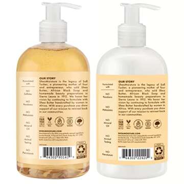 Shea Moisture Baby Essentials, Raw Shea Chamomile & Argan Oil Baby Wash & Shampoo Bundled with Baby Lotion, Skin Care for Baby, 13 Fl Oz (Pack of 2)