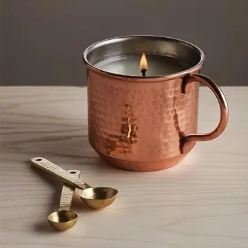 Thymes Simmered Cider Candle - Copper Cup with Apple Scent