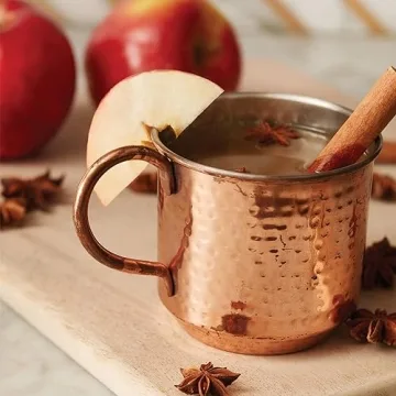 Thymes Simmered Cider Candle - Copper Cup with Apple Scent