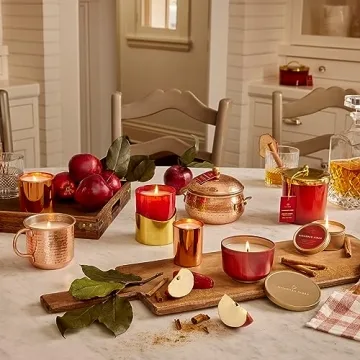 Thymes Simmered Cider Candle - Copper Cup with Apple Scent