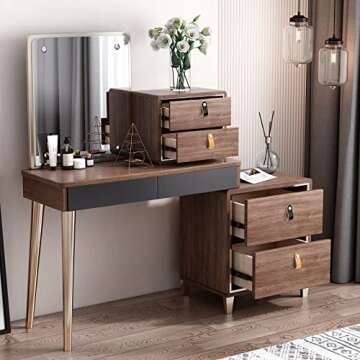 VIDELLY 6 Pieces Leather Pulls for Drawer, Handmade Leather Cabinet Handle Pulls Dresser Knobs with Screw Cupboard Door Decor, Khaki