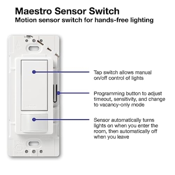 Lutron Maestro Motion Sensor Switch - Auto On/Off