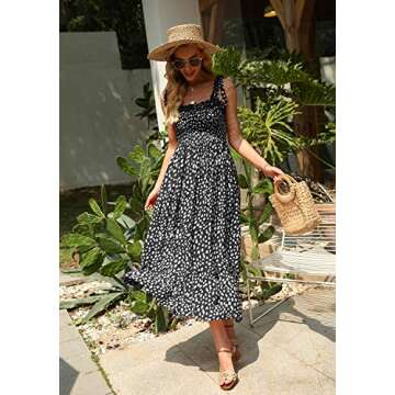 Charming Lucien Hanna Summer Cotton Midi Dress