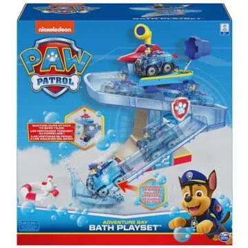 PAW Patrol Adventure Bay Bath Playset - Light-up Chase Vehicle