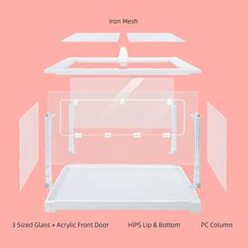 Niteangel Stacker Series Hamster Cage - Stackable & Large Glass Enclosure for Hamster Gerbils Mice Lemming Degus or Other Small-Sized Pets