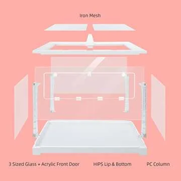 Niteangel Stacker Series Hamster Cage - Stackable & Large Glass Enclosure for Hamster Gerbils Mice Lemming Degus or Other Small-Sized Pets