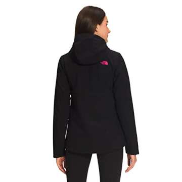 THE NORTH FACE Women's Shelbe Raschel Hoodie (Standard and Plus Size), TNF Black/Mr. Pink, 1X