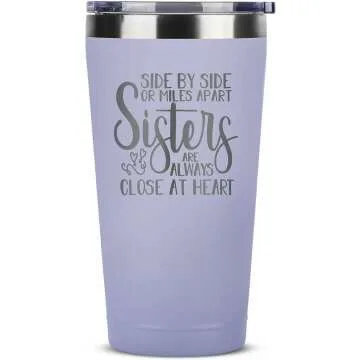 Unique Sister Gifts - Tumblers for Women 16 oz Lilac