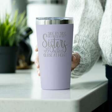 Unique Sister Gifts - 16 oz Tumblers in Lilac