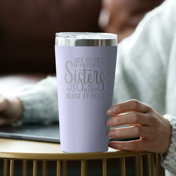 Unique Sister Gifts - 16 oz Tumblers in Lilac