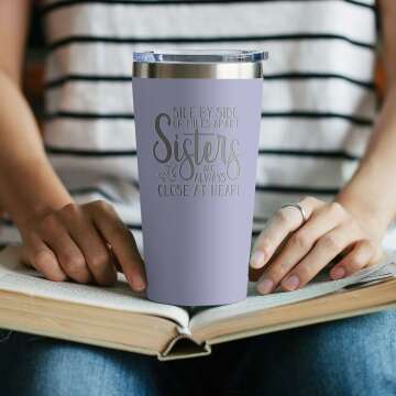 Unique Sister Gifts - 16 oz Tumblers in Lilac