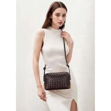 GASSDA Woven Crossbody Bags for Women,Woven Purses Small Shuoulder Bag for Women Woven Leather Handb...