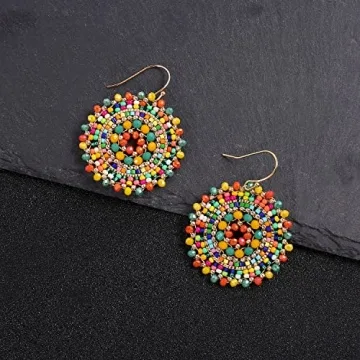 Colorful Bohemia Beaded Earrings for Women - Elegant Style