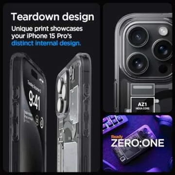 Spigen Ultra Hybrid MagFit Designed for iPhone 15 Pro Case (2023) [Anti-Yellowing] [Military-Grade Protection] Compatible with MagSafe - Zero One