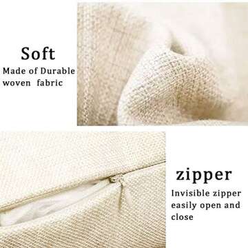 Rophomor Vintage Christmas Pillow Covers 18x18 Inch Snowman Rustic Farmhouse Linen Throw Pillow Covers Cushion Covers for Living Room Porch Couch Sofa Christmas Decorations Indoor