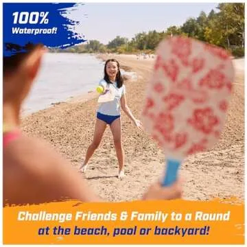 Swimways Hydro Paddle & Pickleball Set, Pickleball Paddles and Balls for Pool, Lake and Beach Games, Outdoor Toys for Kids and Adults Aged 5 & Up