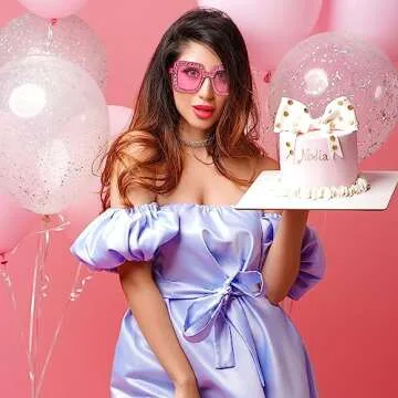 Pibupibu 3 Pack Hot Pink Sunglasses for Women Set Trendy Retro Y2k Style Heart Rectangle Rhinestone Sunglasses Party Favors